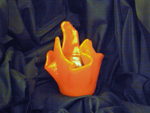 Orange Stained Votive 2